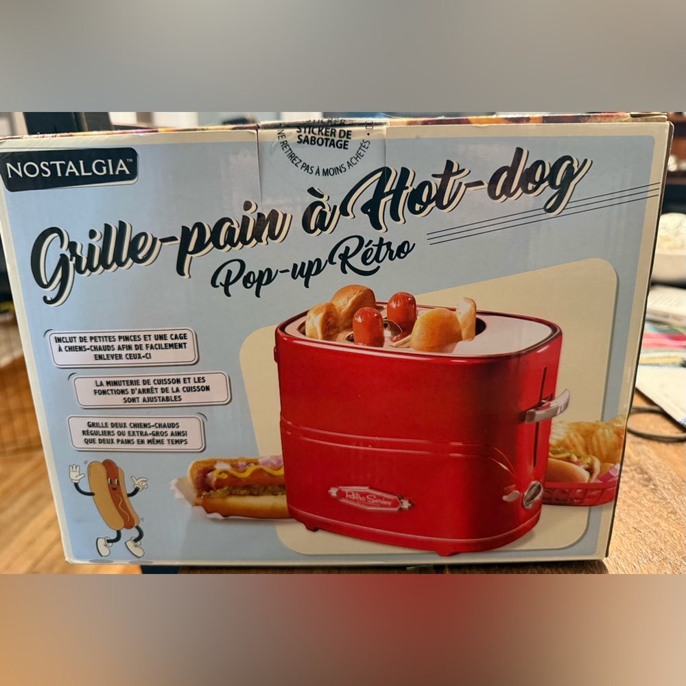 Nostalgia Retro Pop-up Hot Dog Maker - Red